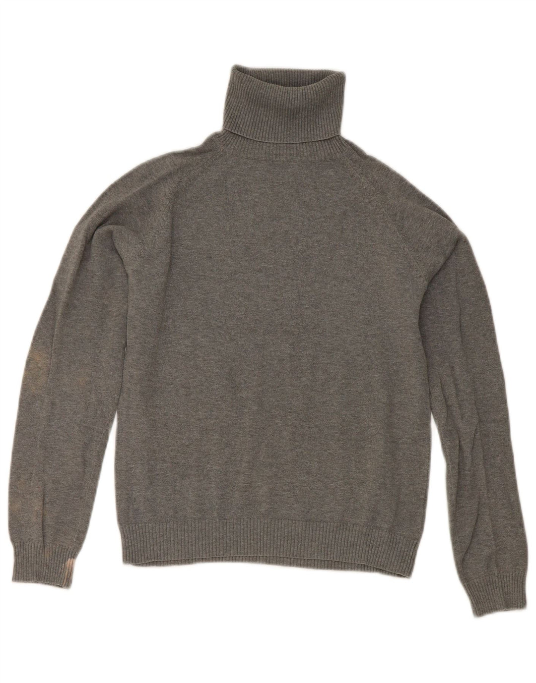 Zara Pull court à col roulé pour femme UK 12 Gris moyen