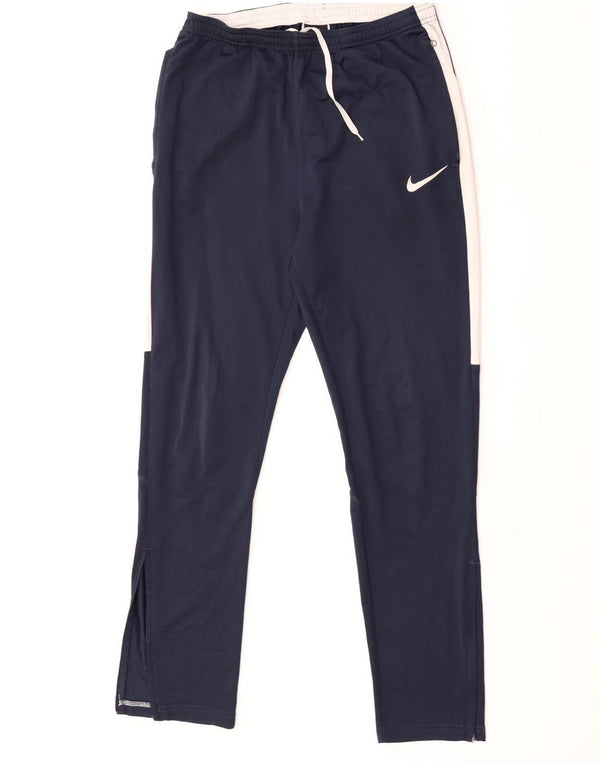 Nike Pantalon de survêtement Dri Fit pour homme Large en polyester color block bleu marine