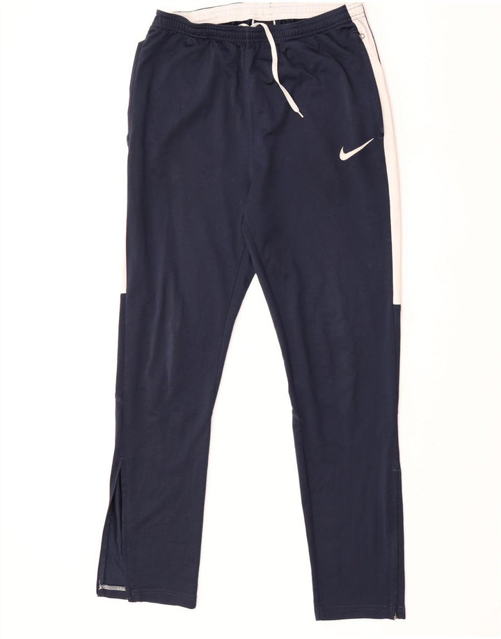 Nike Pantalon de survêtement Dri Fit pour homme Large en polyester color block bleu marine