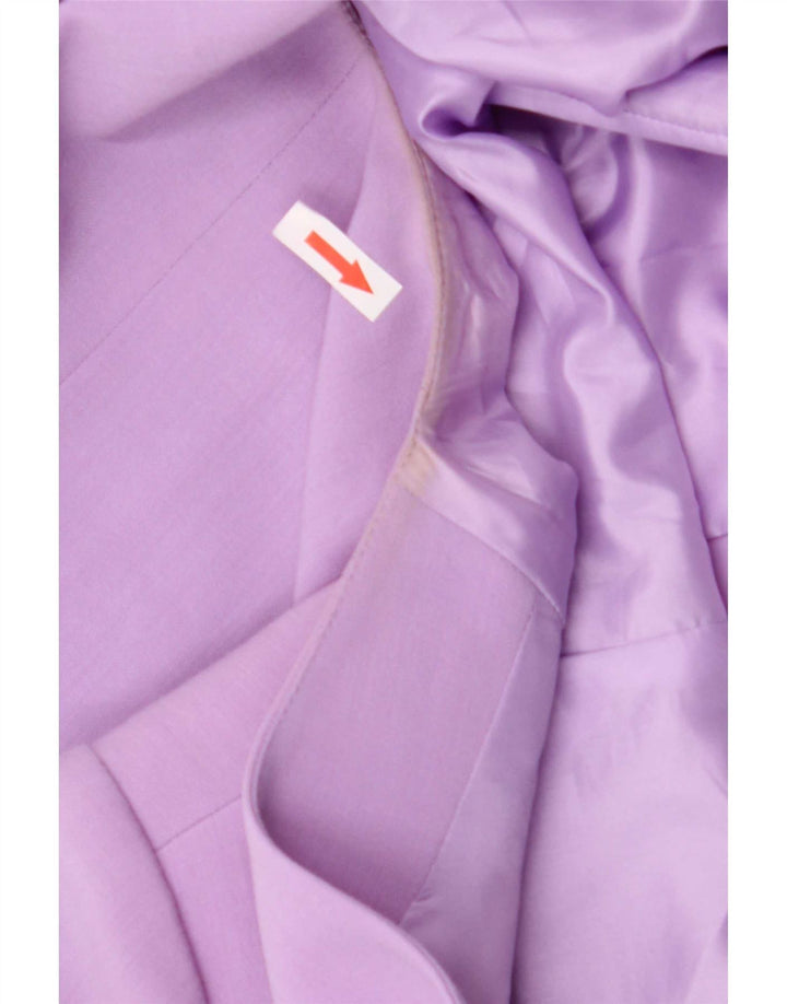 Jacques Vert Veste Blazer 1 Bouton Femme UK 20 2XL Violet Polyester