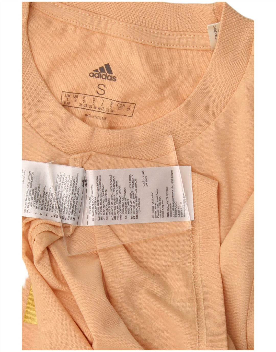 Adidas T-shirt graphique pour femme UK 8/10 Petit Beige