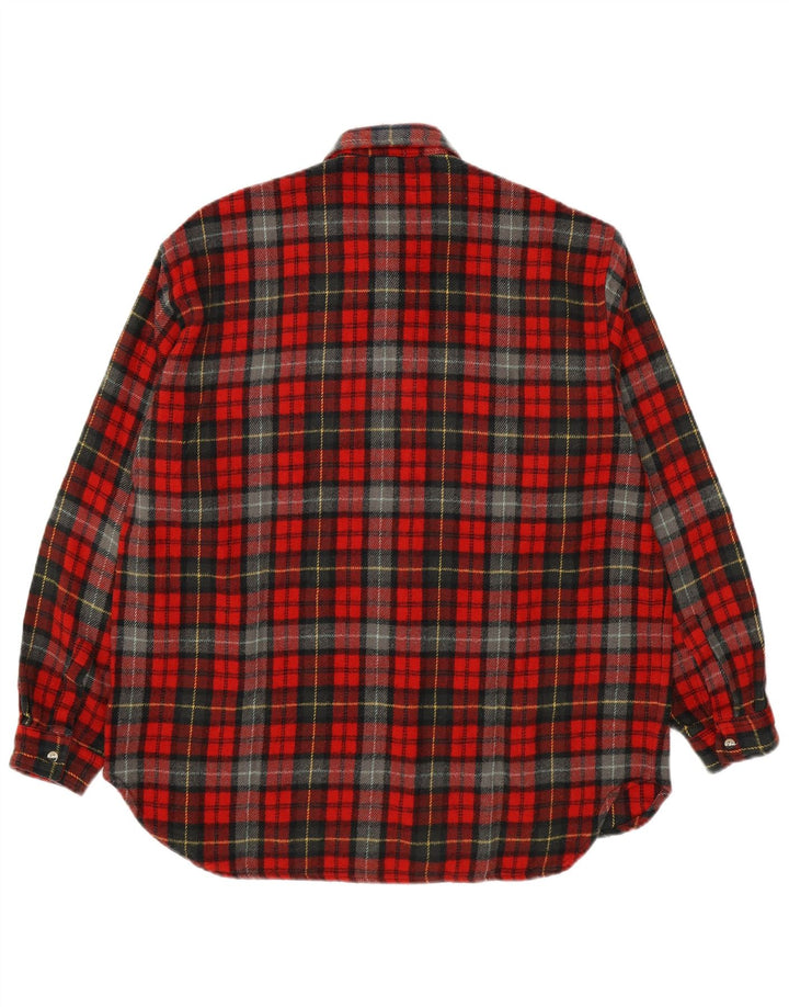 Brugi Chemise en Flanelle Homme Grand Plaid Rouge Acrylique