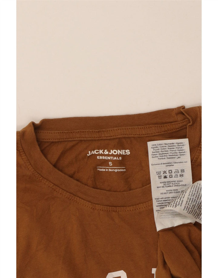 Jack & Jones T-Shirt Graphique Homme Petit Marron Coton