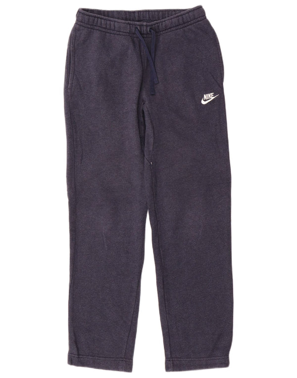 Pantalon de survêtement Nike pour femme UK 10 Small Bleu marine en coton