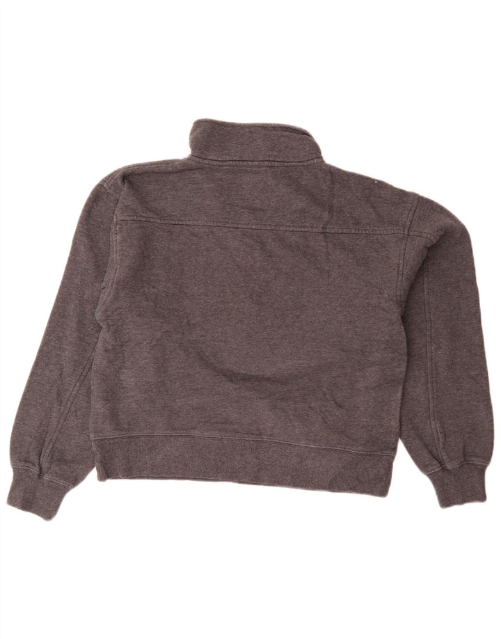 Fila Sweat-shirt surdimensionné à col zippé pour femme UK 10 Petit Gris