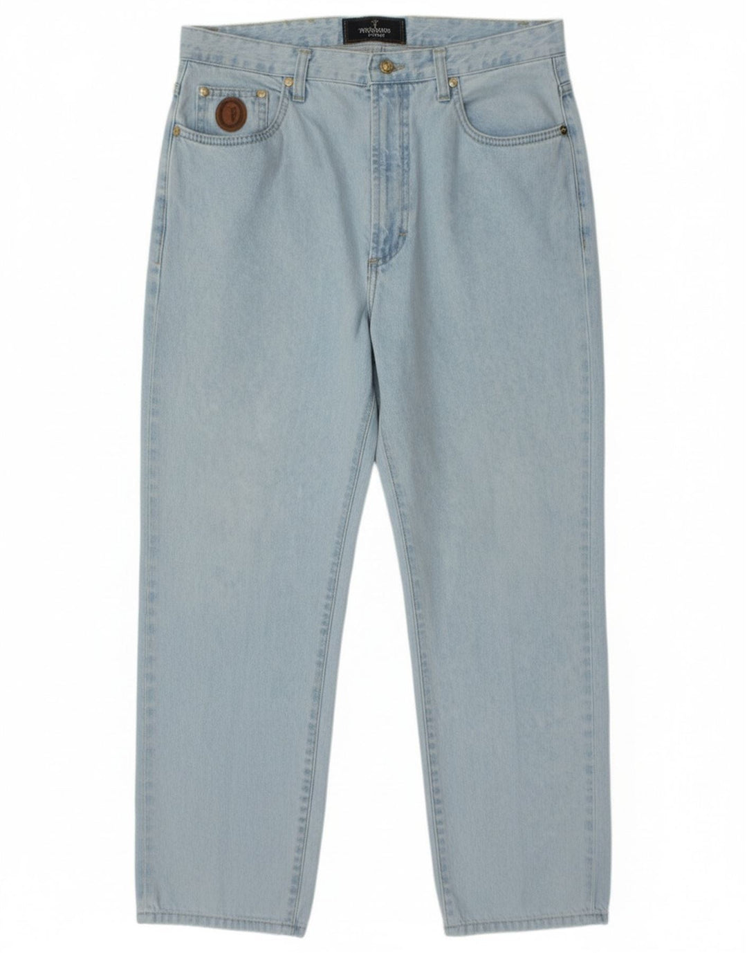 Trussardi Jean Court W34 L25 Bleu Coton Homme