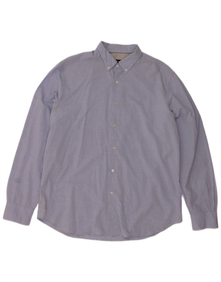 Massimo Dutti Chemise Homme 2XL Coton à fines rayures bleues