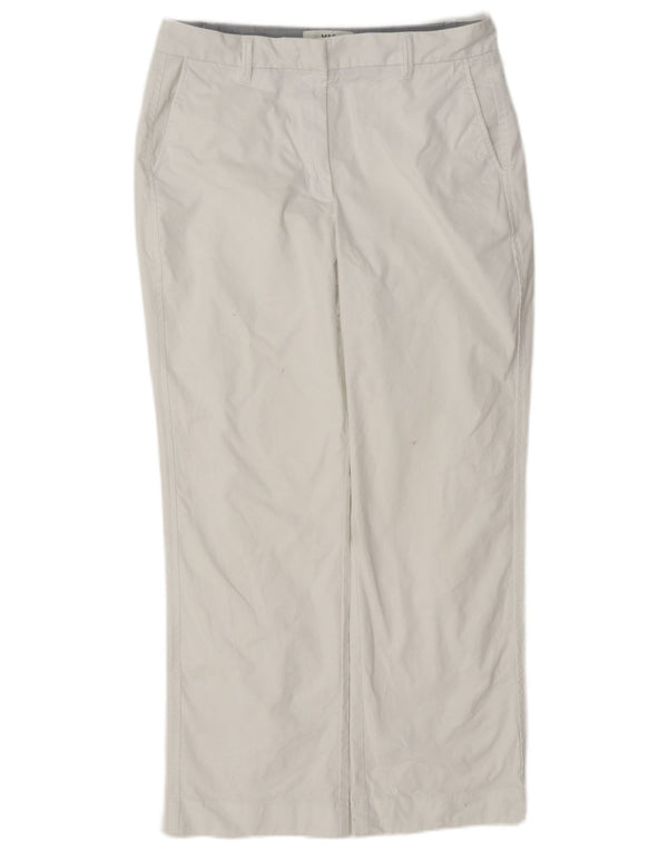 Marks & Spencer Pantalon chino droit pour femme UK 12 Medium W30 L28 Blanc