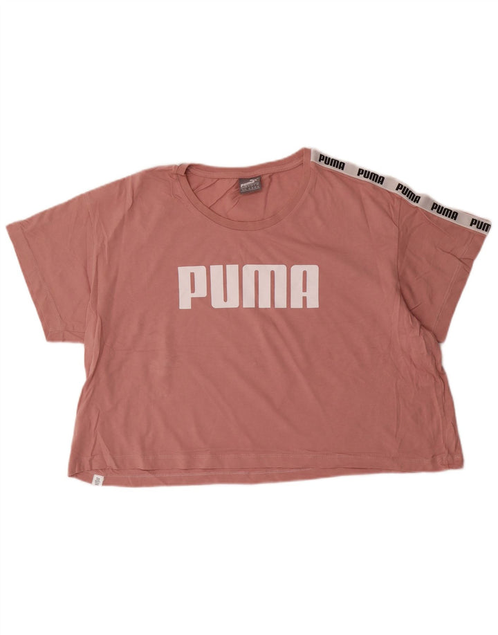 Puma T-shirt court à coupe ample pour femme - Rose UK 16 - Large