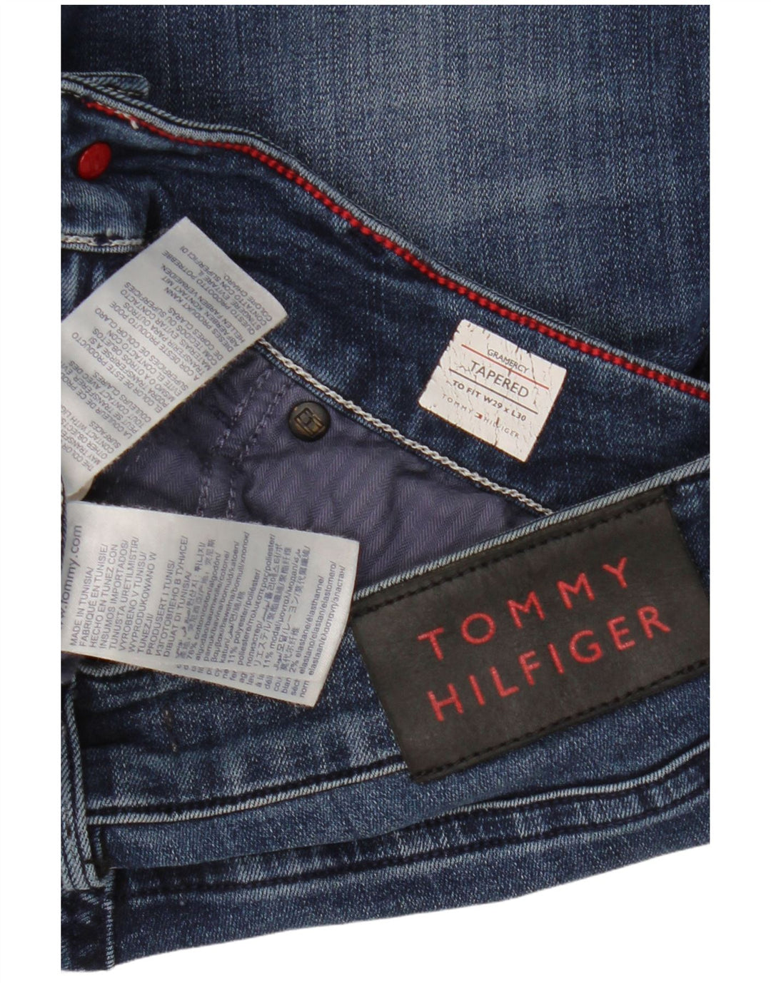 TOMMY HILFIGER Jean Fuselé Gramercy Femme W29 L30 Coton Bleu