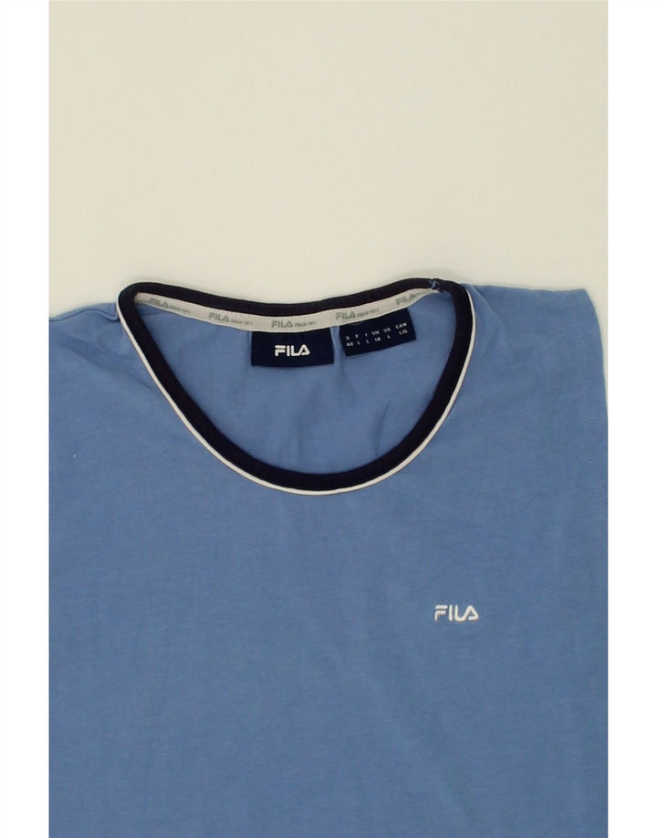 FILA Womens Vest Top UK 14 Medium Blue Cotton Vintage Fila and Second-Hand Fila from Messina Hembry 