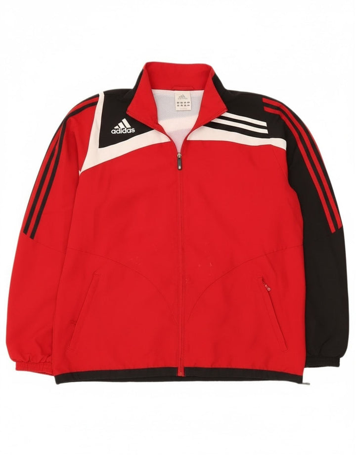 Adidas Veste de survêtement pour homme UK 42/44 Large Rouge Colorblock Polyester