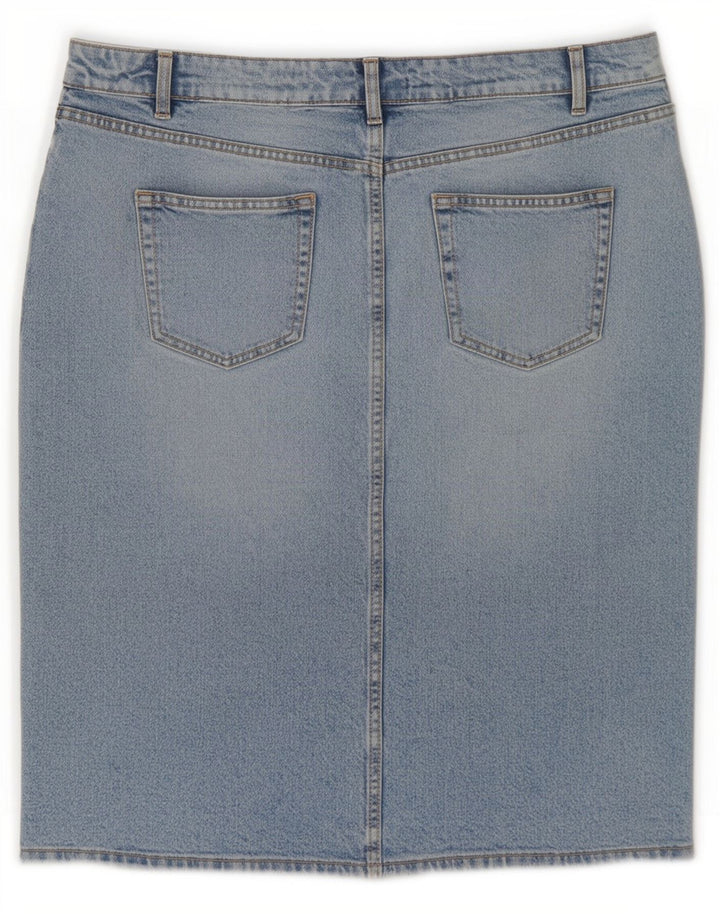 Zara Femme Jupe En Jean Large W30 Bleu