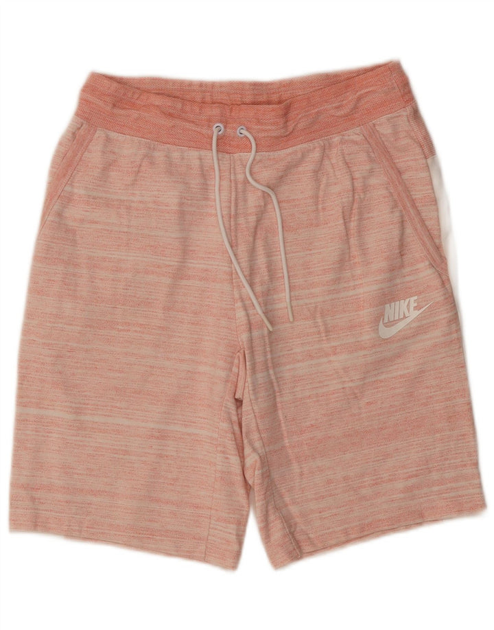 Nike Short de sport pour homme en coton rayé rose Taille S