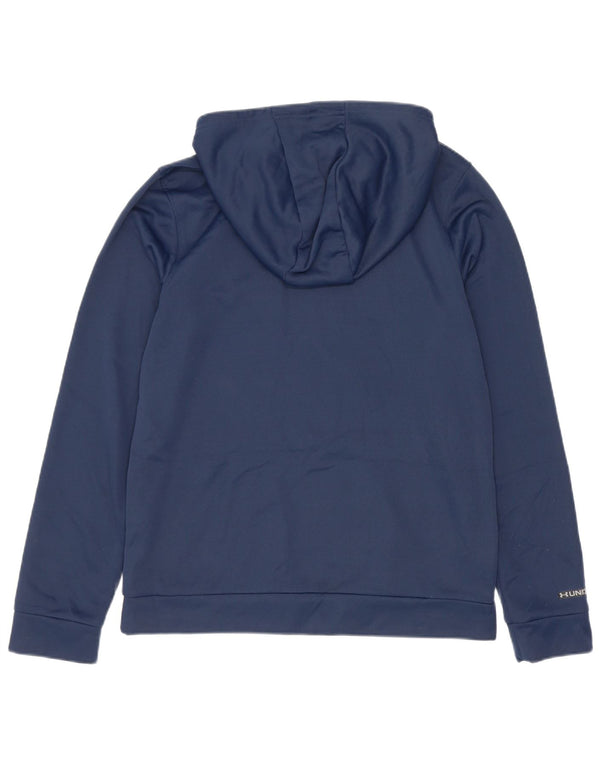 Under Armour Pull à capuche coupe ample pour garçon 11-12 ans Bleu marine Taille L