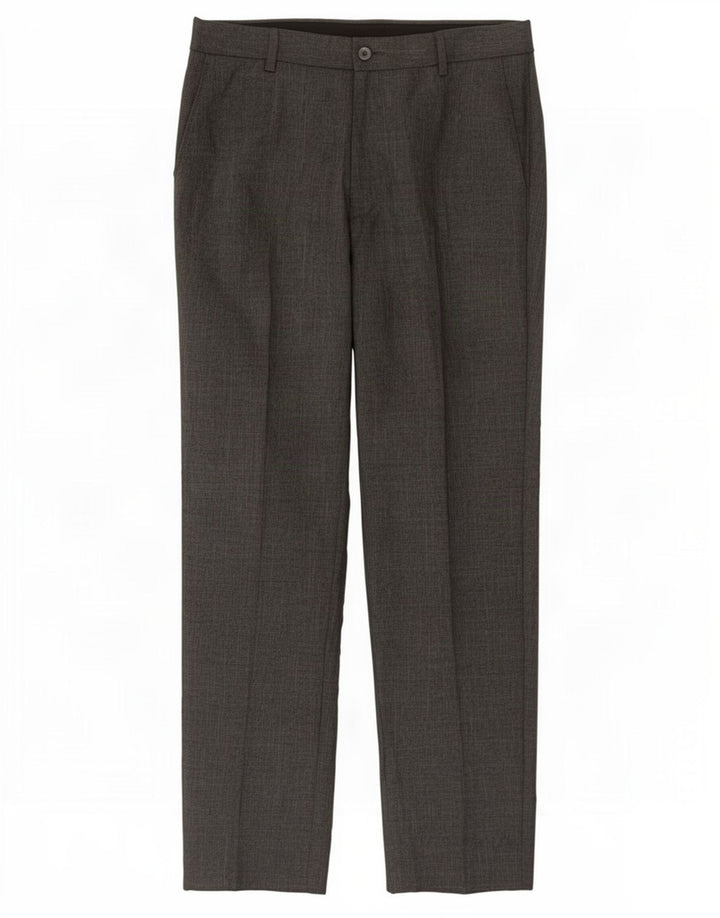 Marks & Spencer Pantalon de Costume Slim Homme W30 L29 Gris Polyester