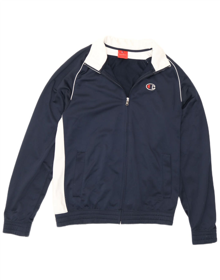 Champion Veste de Survêtement Homme Bleu Marine Moyen Polyester Colorblock