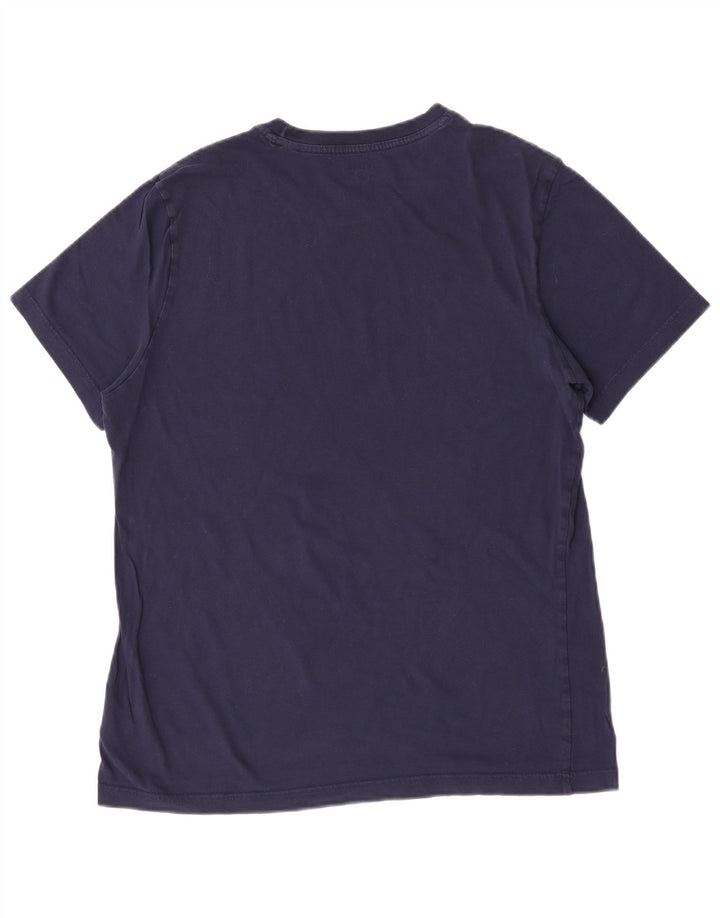 Reebok T-Shirt Homme Haut Large Bleu Marine Coton