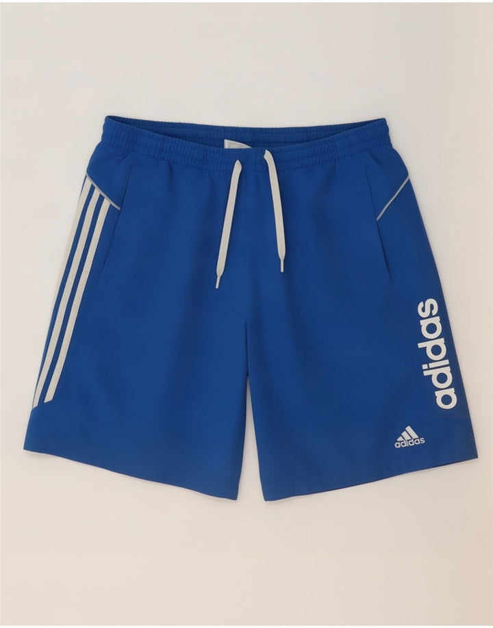 Adidas Short de sport graphique pour hommes, grand bleu, polyester