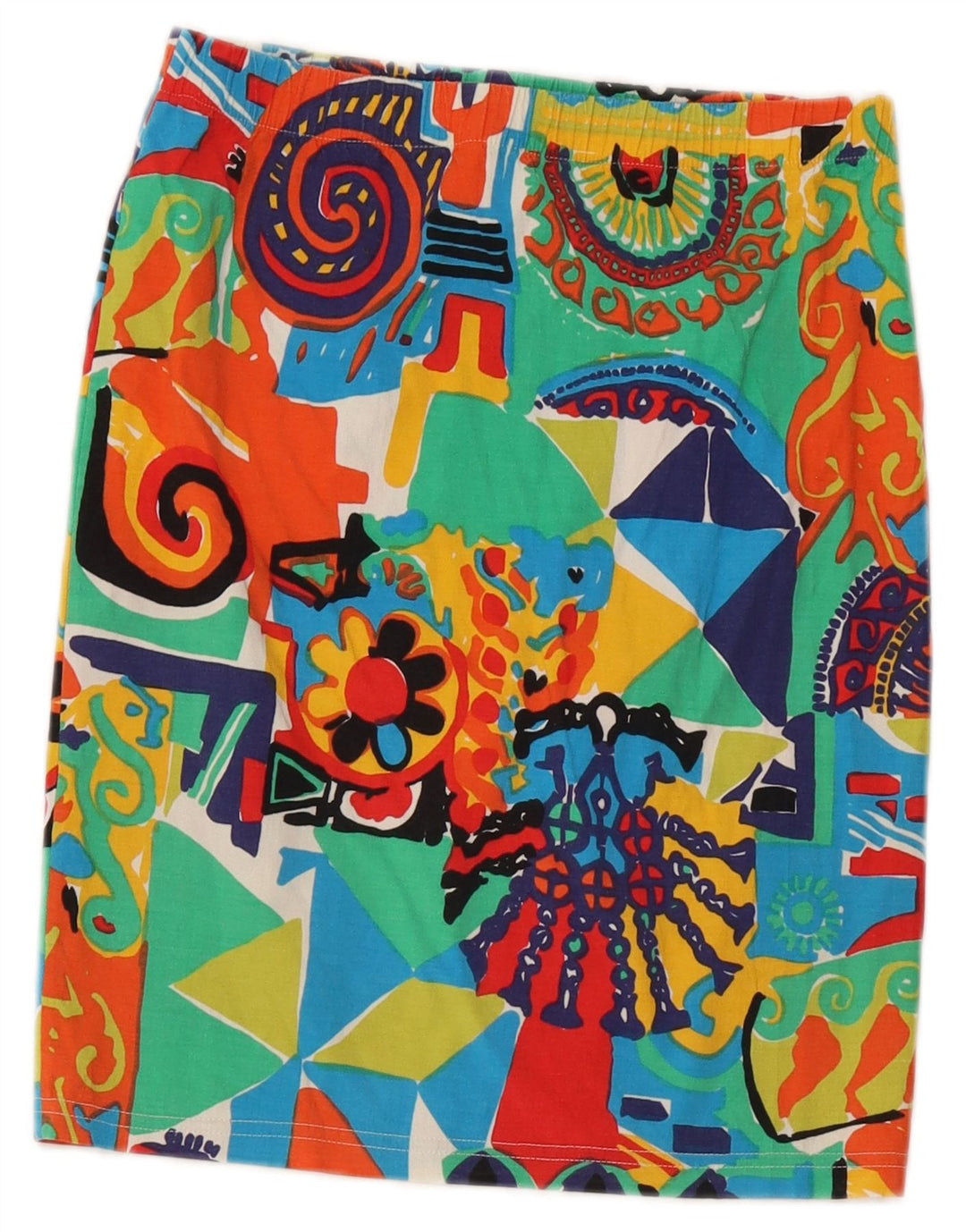 jupe droite femme vintage IT 42 Medium W26 multicolore