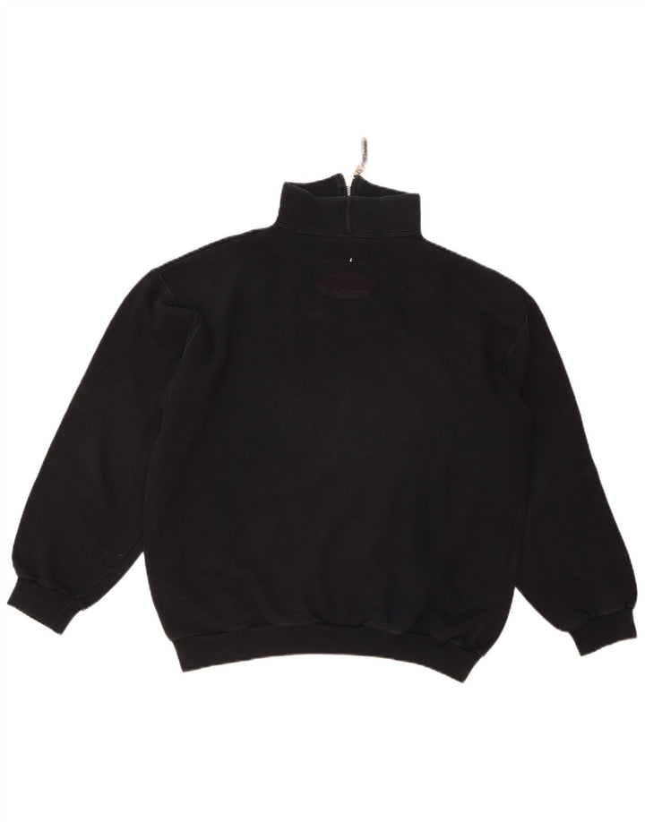 SEVEN 7 Sweat-shirt graphique à col zippé pour hommes, grand coton bleu marine