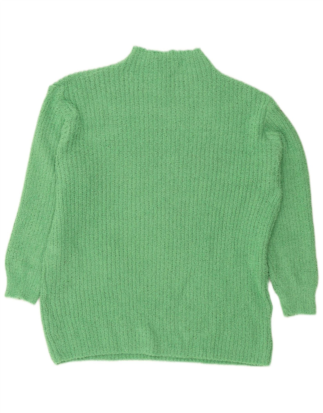 Zara Pull à col roulé pour femme UK 10 Petit Vert Polyester