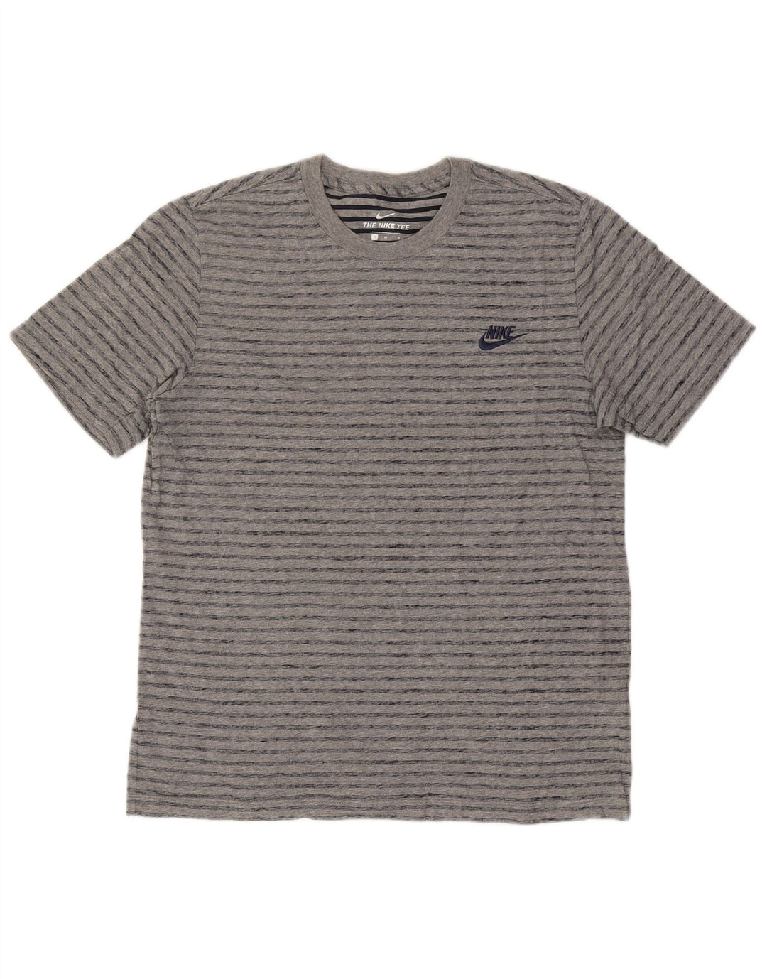 Nike T-Shirt Homme Gris Moyen Rayé Coton