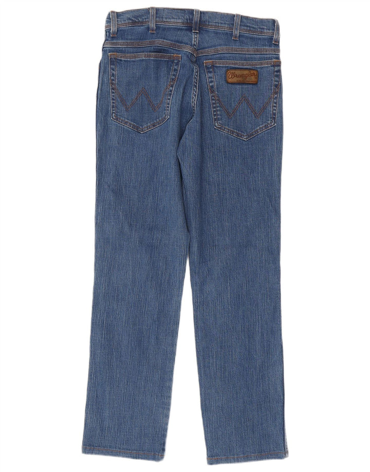 Wrangler Jean droit extensible Texas W32 L32 en coton bleu pour homme