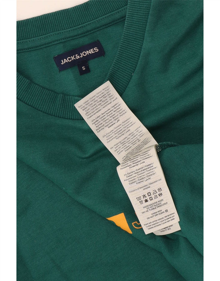 Jack & Jones Sweat-shirt graphique pour homme en coton vert petit