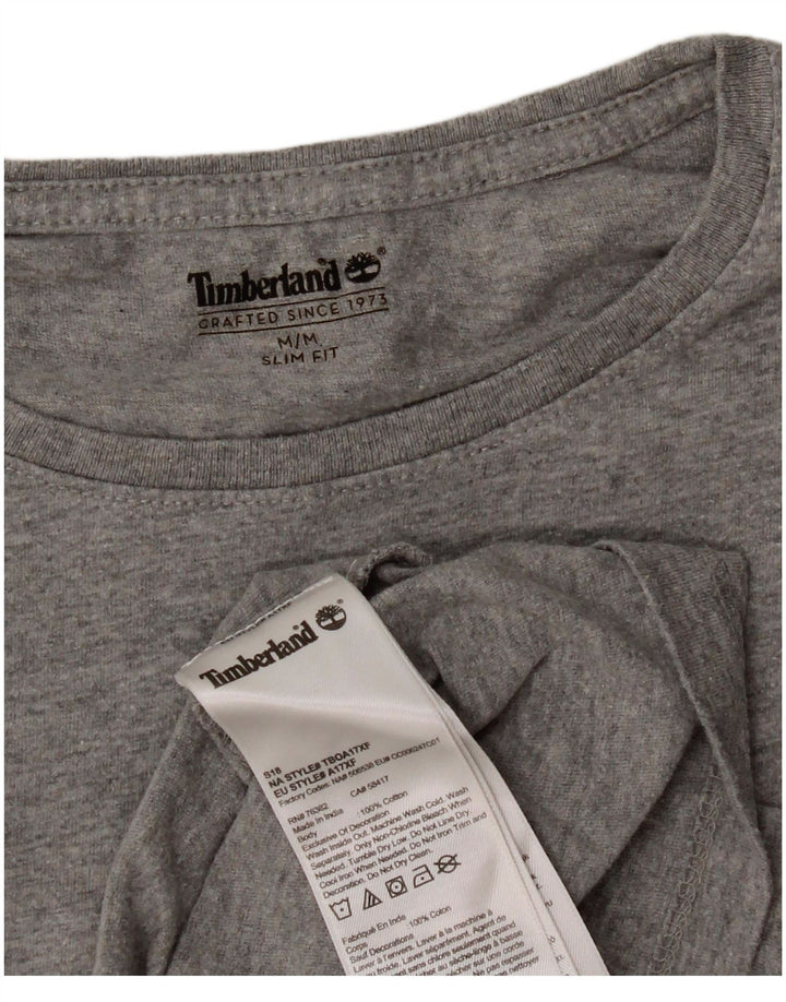 Timberland T-Shirt Slim Fit Homme Gris Moyen Coton