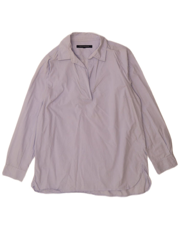 French Connection Chemise pull pour femme UK 14 Large Bleu