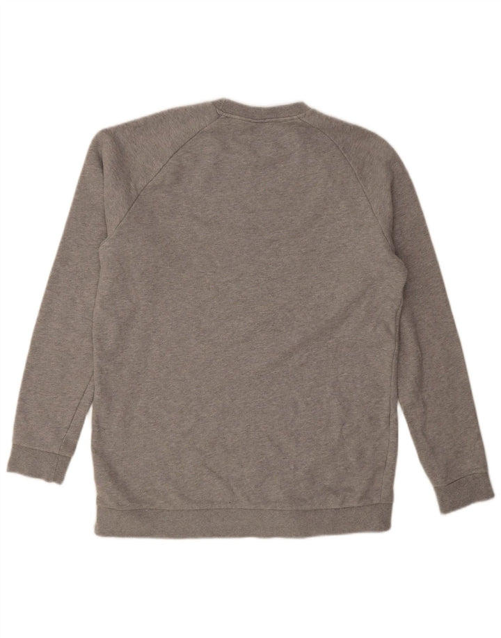 Adidas Sweat-shirt graphique pour homme en coton gris moyen