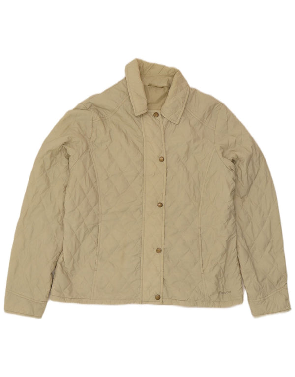 Barbour Womens Quilted Jacket UK 18 XL Khaki Polyamide