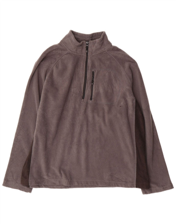 Starter Pull Polaire Homme UK 42/44 Grand Gris Colorblock Polyester