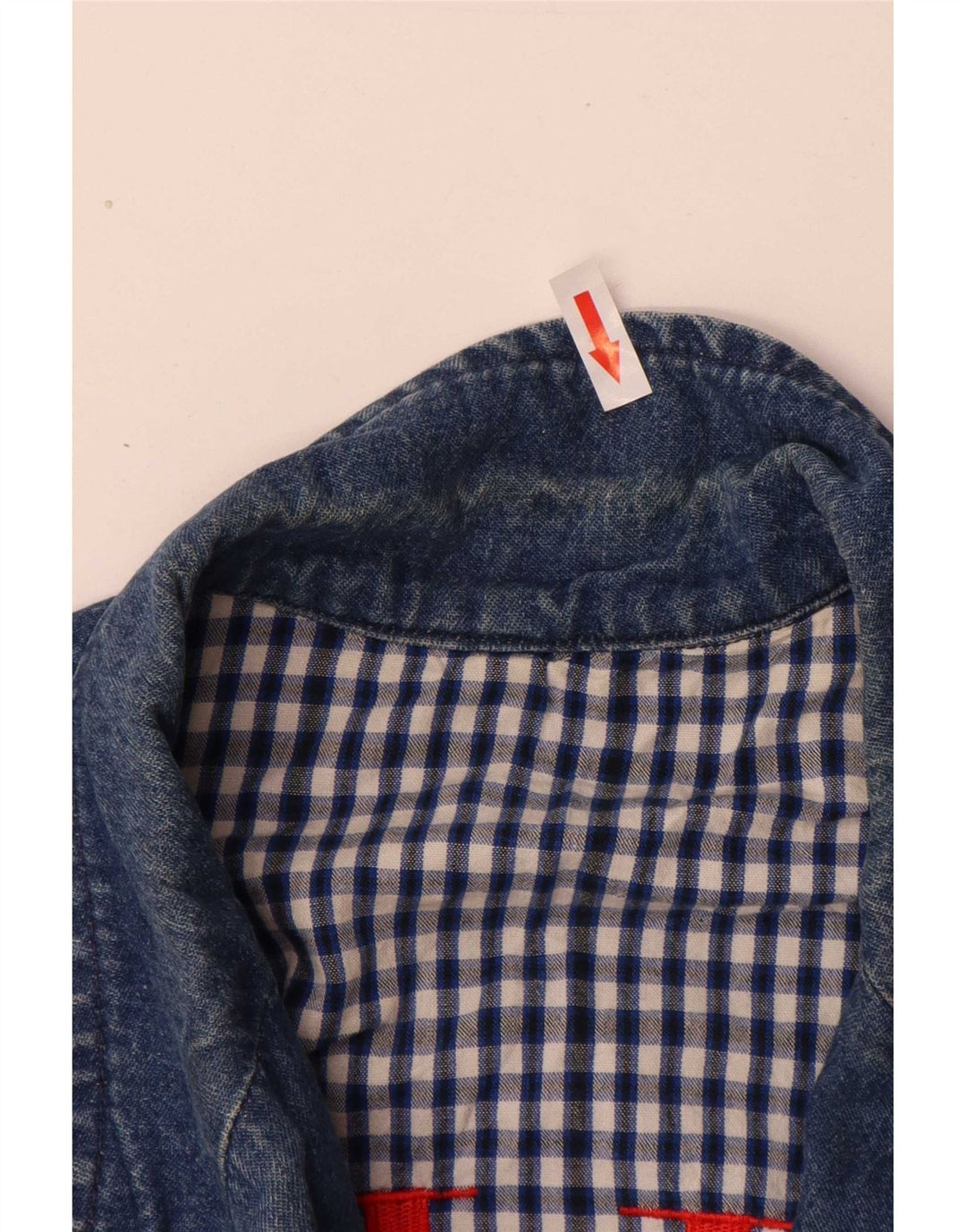 Valentino Veste blazer en jean coupe ample à 2 boutons pour femme IT 42 Bleu moyen