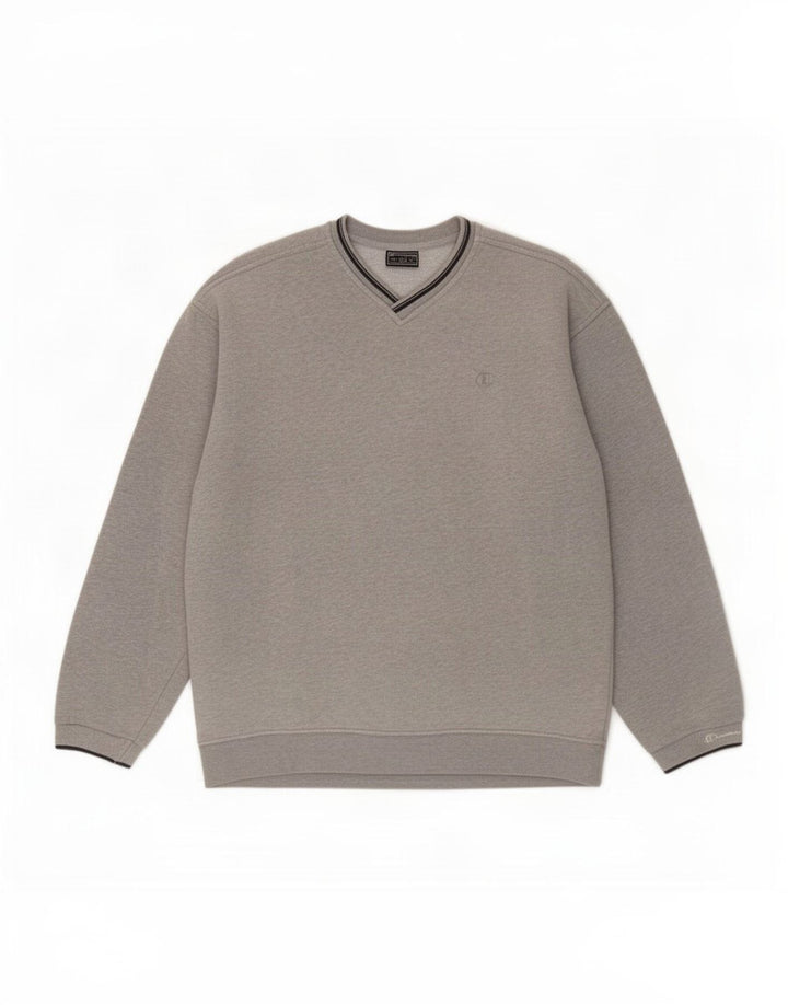 Champion Sweat-Shirt Homme Gris Moyen Coton
