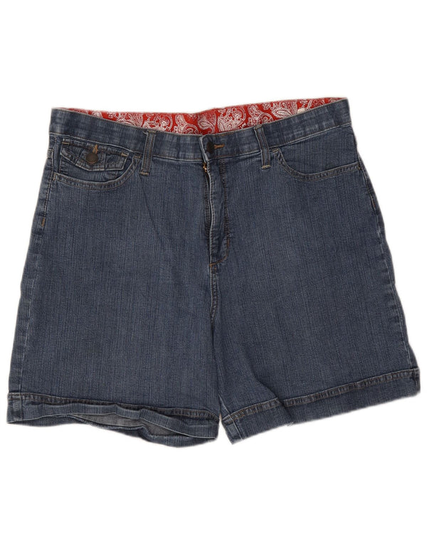 Lee Short en jean taille haute pour femme US 16 2XL W34 Bleu Coton