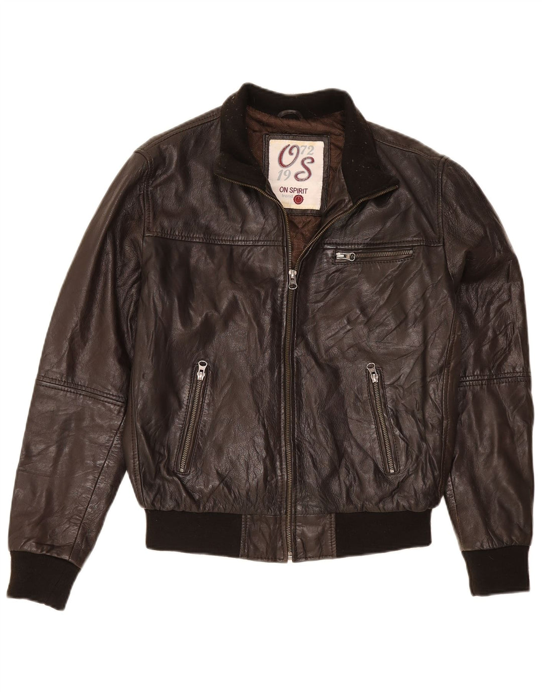 On Spirit Veste en Cuir Homme IT 48 Marron Moyen