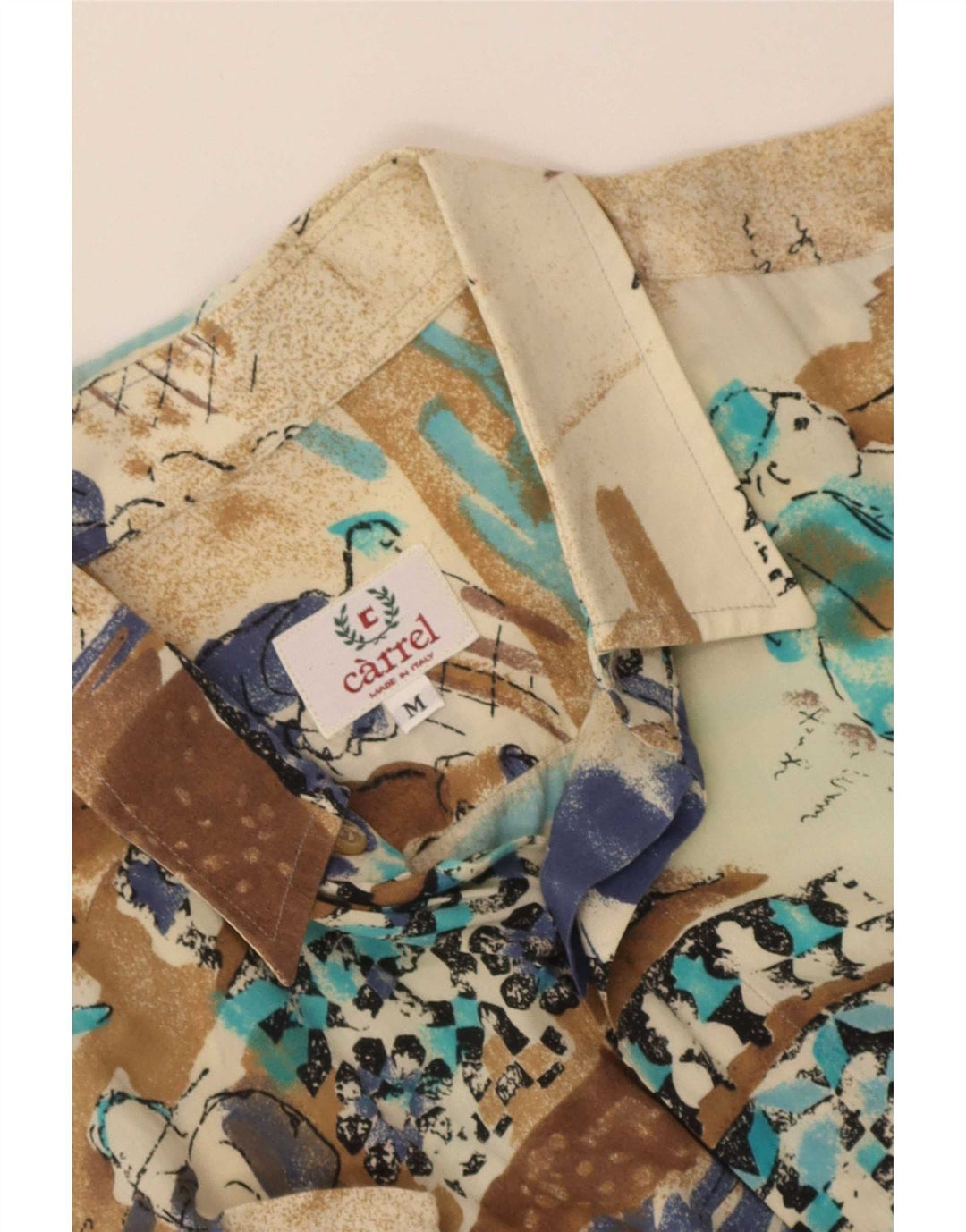 Carrel Chemise à Manches Courtes à Motif Abstrait Homme Multicolore Moyen