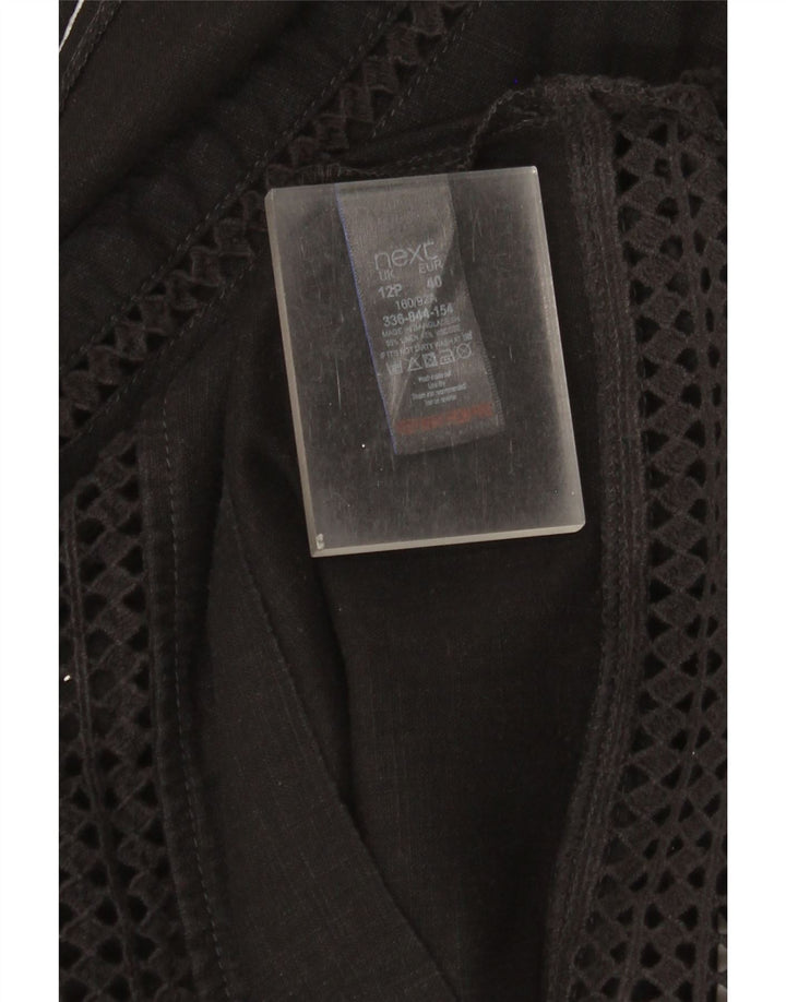 Next Robe droite pour femme UK 42 Lin noir moyen