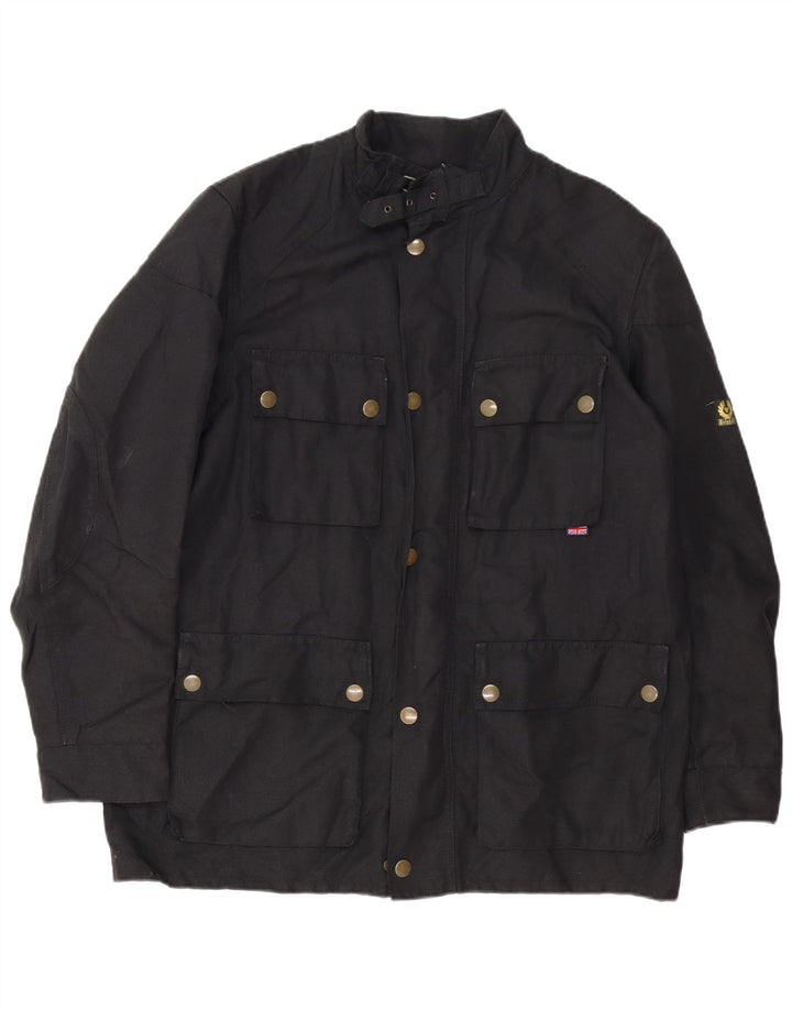 BELSTAFF Veste utilitaire pour hommes UK 38 Coton noir moyen