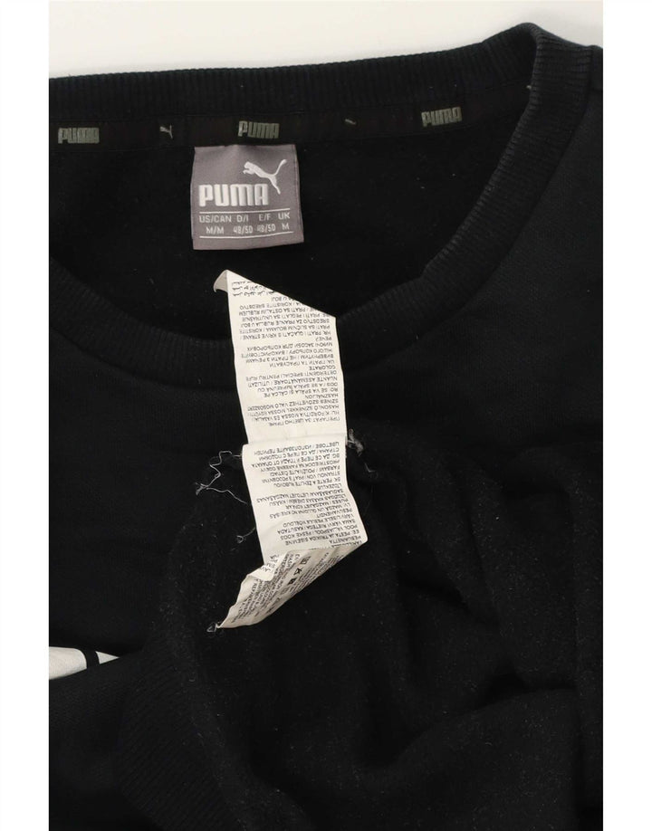 Puma Sweat-Shirt Graphique Homme Noir Moyen Coton