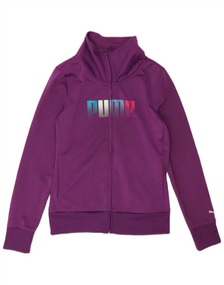 Puma Veste de survêtement graphique pour femme UK 12 Violet moyen Polyester