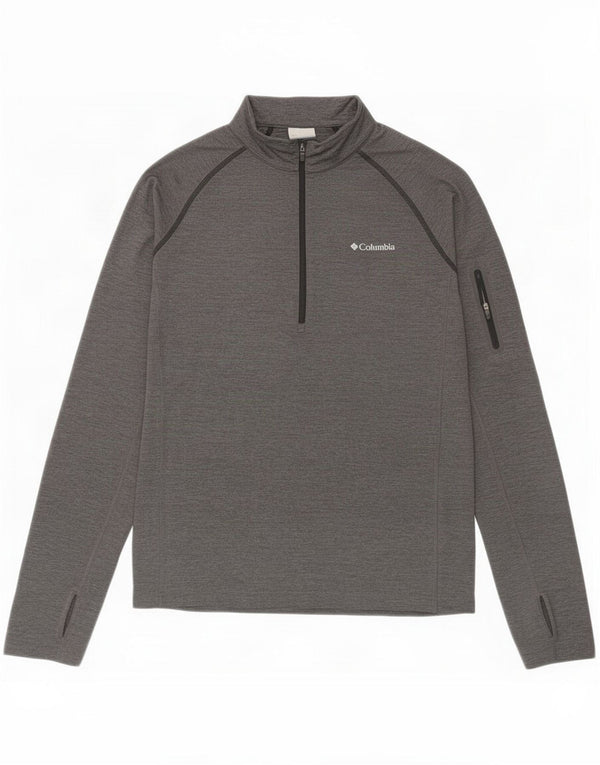 Columbia Haut de survêtement à col zippé pour homme Polyester moucheté gris moyen