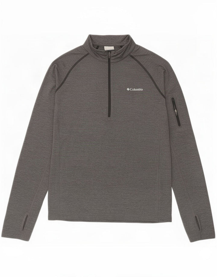 Columbia Haut de survêtement à col zippé pour homme Polyester moucheté gris moyen
