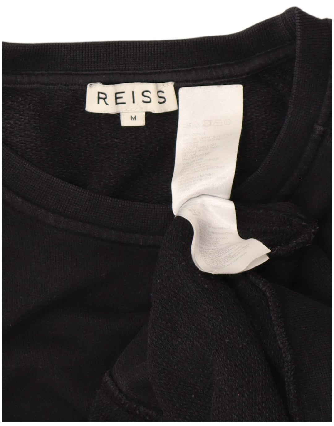 REISS Sweat-shirt pour femme UK 14 Bleu marine moyen Coton