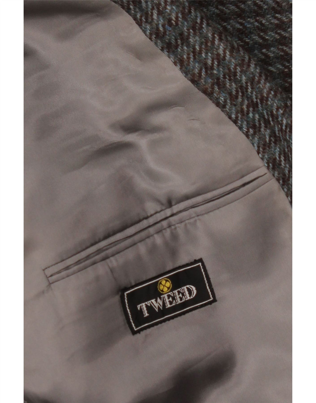 VINTAGE Veste Blazer 2 Boutons Homme UK 38 Pied-de-Poule Gris Moyen