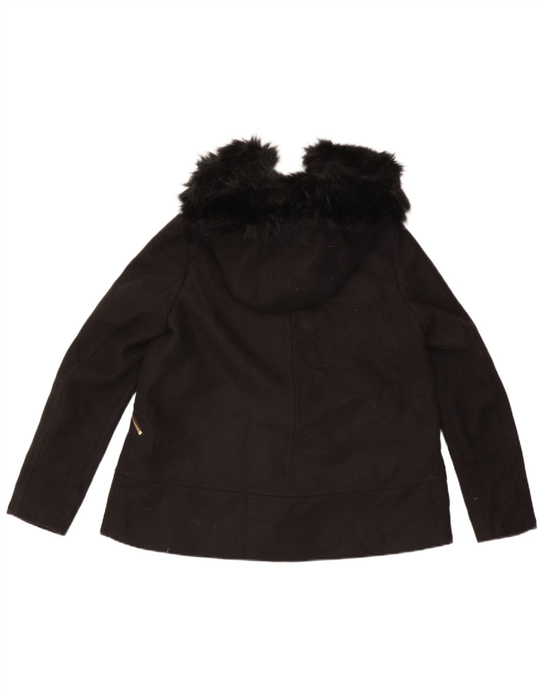 Zara Veste coupe-vent à capuche pour femme UK 14 Medium Noir