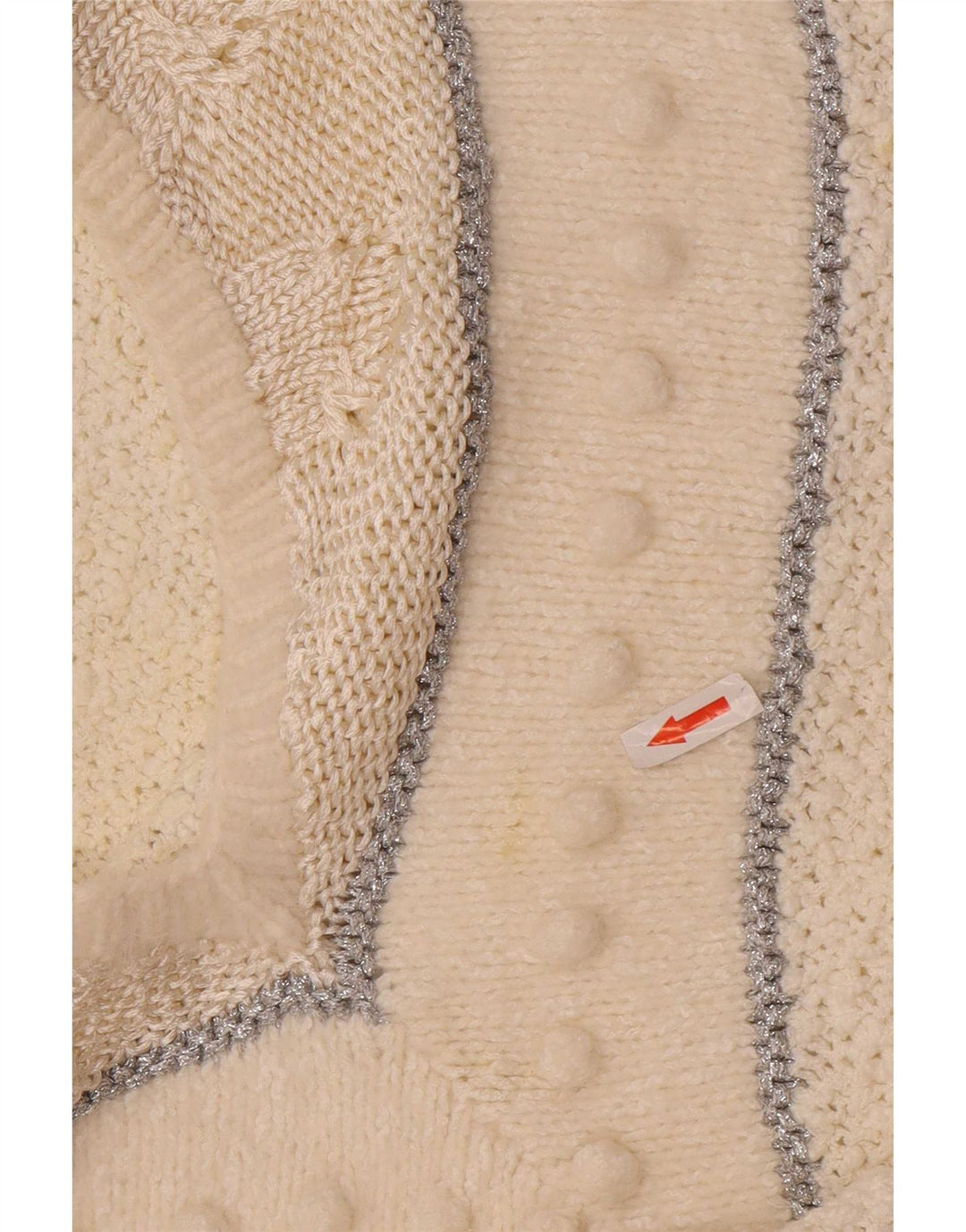 Madeleine Pull Col V Femme EU 36/38 Petit Rayé Blanc