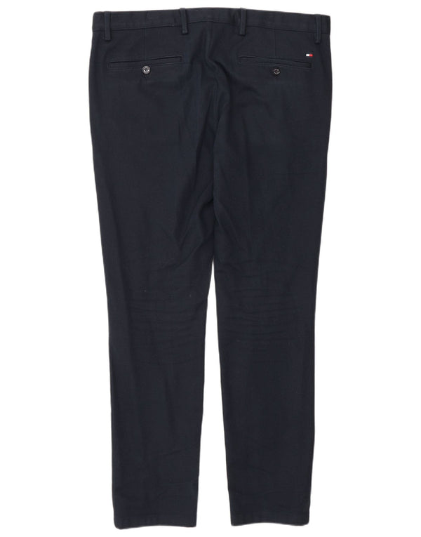 Tommy Hilfiger Pantalon décontracté slim pour homme W34 L30 Bleu marine Coton